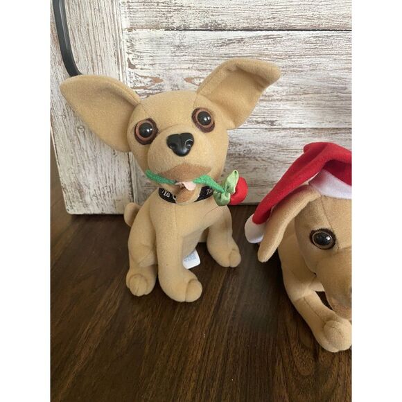 Vintage Taco Bell Chihuahua Dog Plush Stuffed Animal Lot of 3 DO NOT TALK - Picture 2 of 7